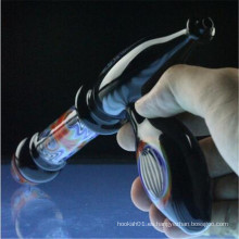 Tubo de agua de vidrio colorido de pistola de rayos para fumar hierba (ES-HP-008)
